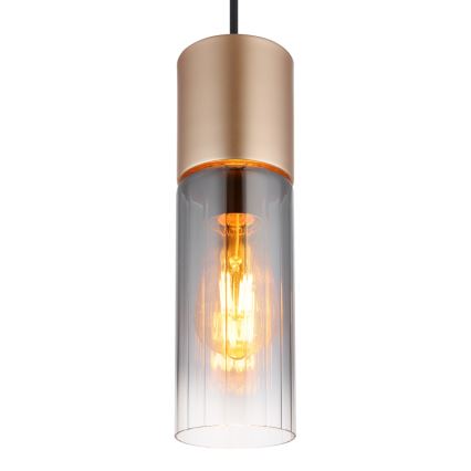 Globo - Hanglamp aan een koord 1xE27/25W/230V brons diameter 10 cm