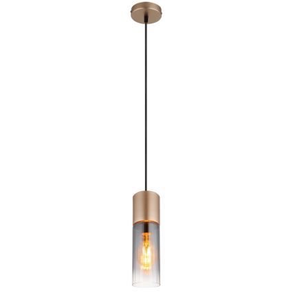 Globo - Hanglamp aan een koord 1xE27/25W/230V brons diameter 10 cm