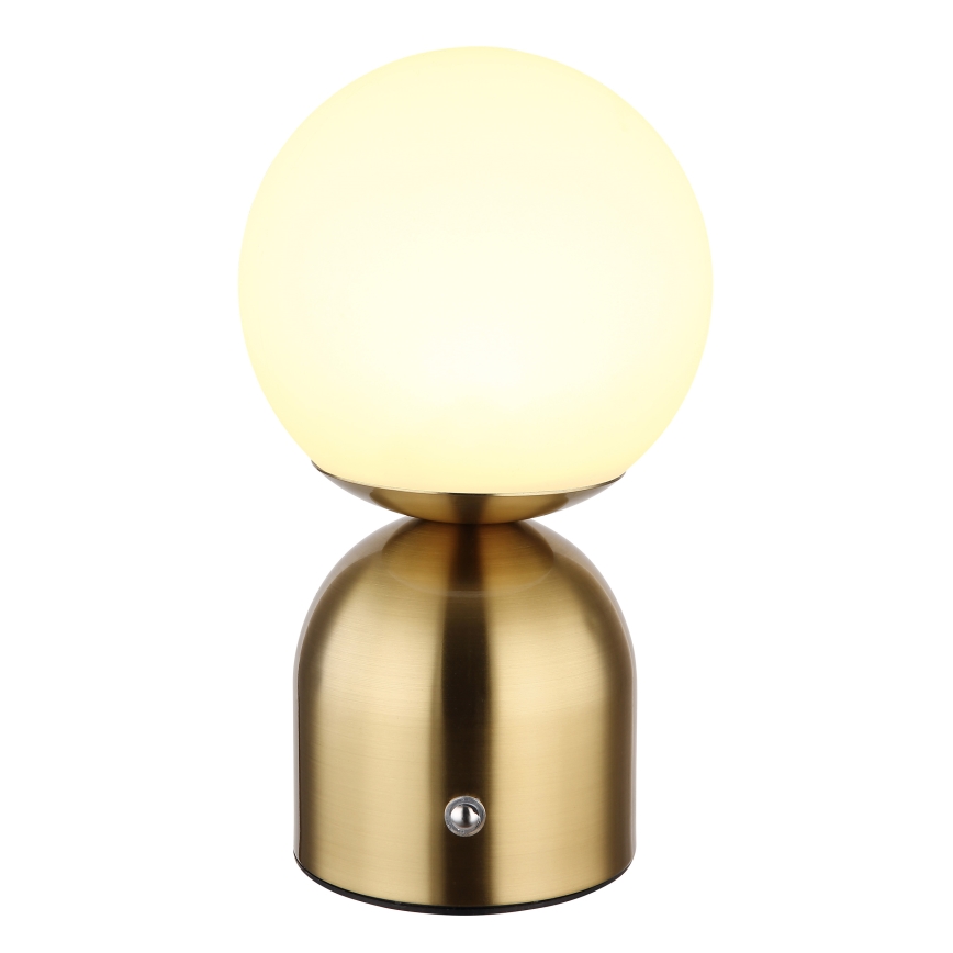 Globo - Dimbaar LED touch tafellampje LED/2,5W/3,7V 2700K/4000K/6500K 1800 mAh USB messing
