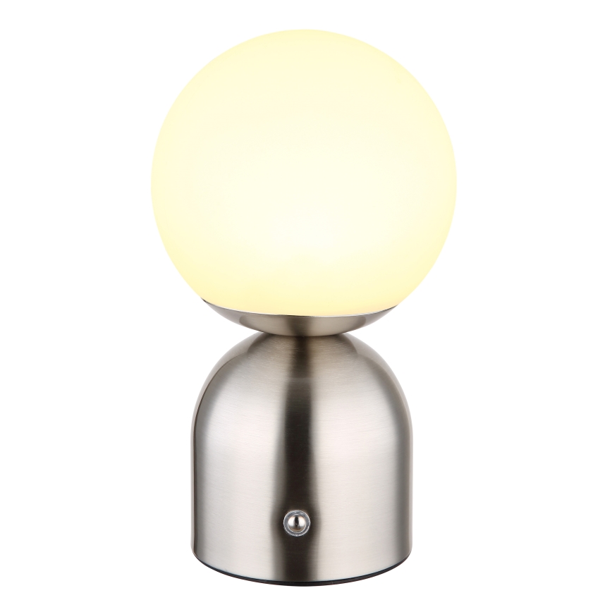 Globo - Dimbaar LED touch tafellampje LED/2,5W/3,7V 2700K/4000K/6500K 1800 mAh USB mat chroom