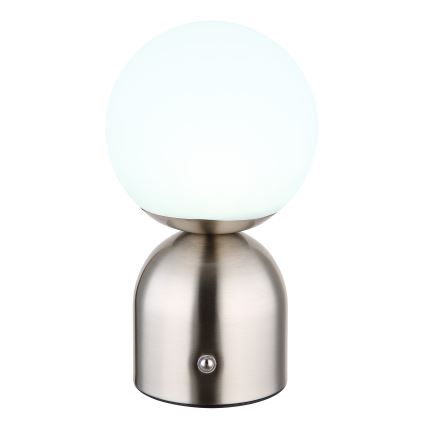 Globo - Dimbaar LED touch tafellampje LED/2,5W/3,7V 2700K/4000K/6500K 1800 mAh USB mat chroom