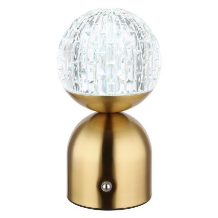 Globo - Dimbaar LED touch tafellampje LED/2,5W/3,7V 2700/4000/6500K 1800 mAh USB messing