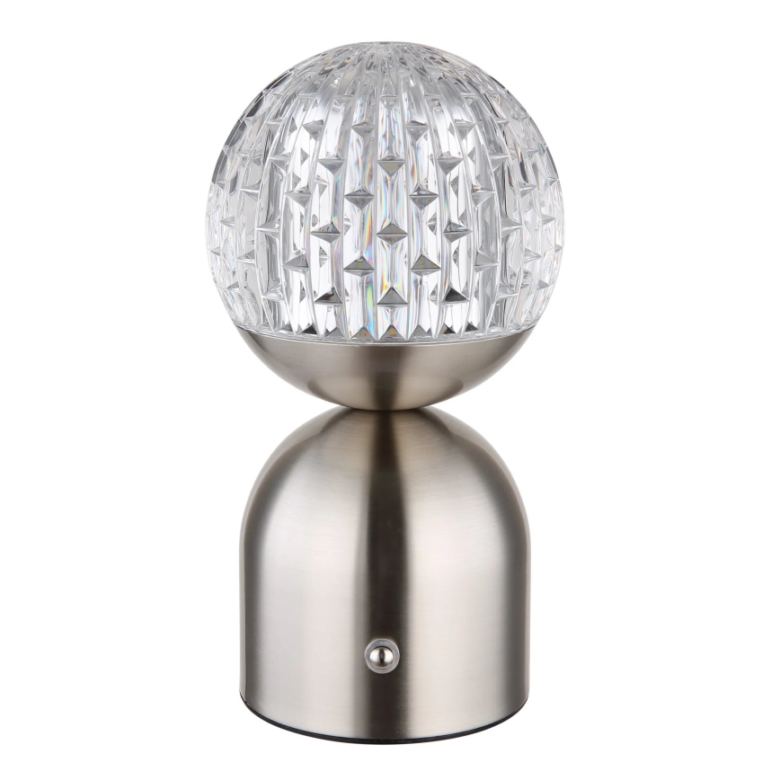 Globo - Dimbaar LED touch tafellampje LED/2,5W/3,7V 2700/4000/6500K 1800 mAh USB mat chroom