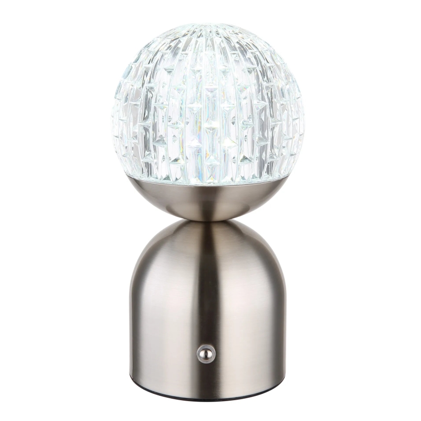 Globo - Dimbaar LED touch tafellampje LED/2,5W/3,7V 2700/4000/6500K 1800 mAh USB mat chroom