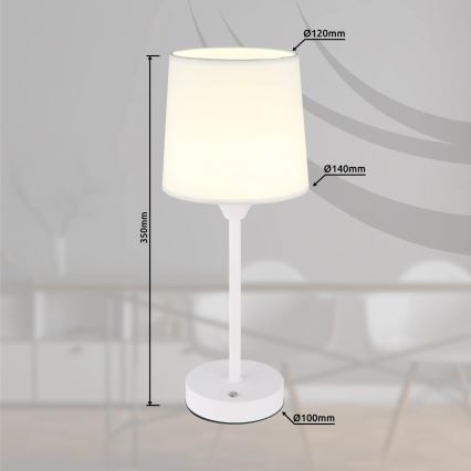 Globo - LED Dimbare oplaadbare touch tafellamp LED/2,5W/3,7V 2700/4000/6500K 1800 mAh wit