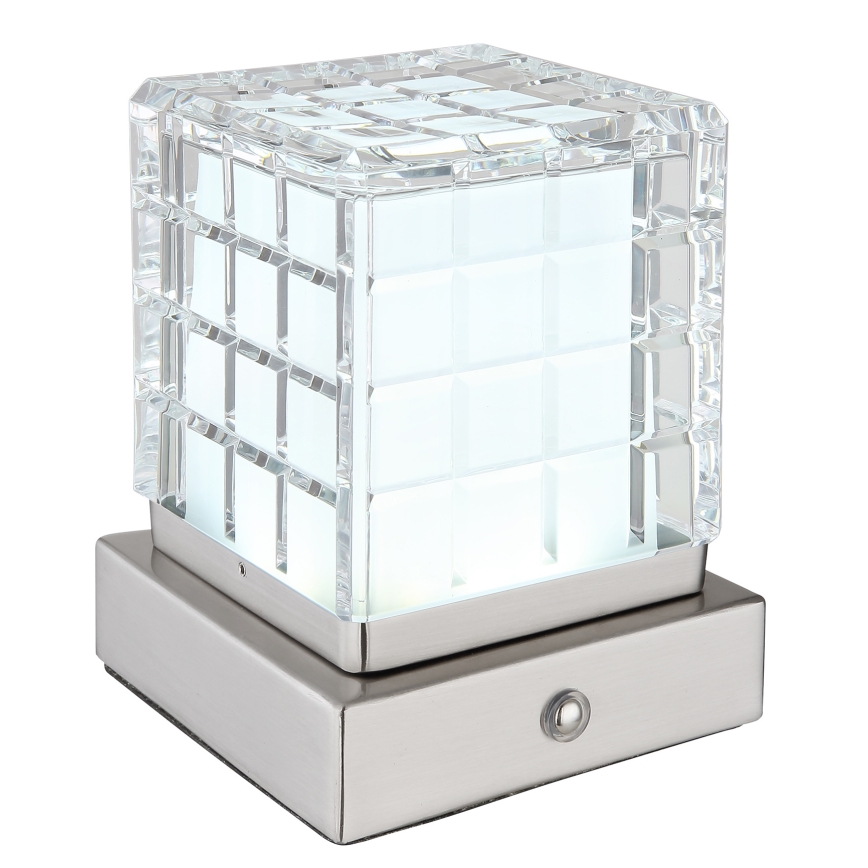 Globo - Dimbaar LED touch tafellampje LED/2,5W/3,7V 2700K/4000K/6500K 1800 mAh USB mat chroom