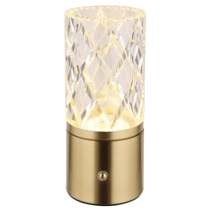 Globo - Dimbaar LED touch tafellampje LED/2,5W/3,7V 2700K/4000K/6500K 1800 mAh USB goud