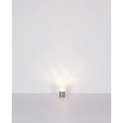 Globo - Dimbaar LED touch tafellampje LED/2,5W/3,7V 2700K/4000K/6500K 1800 mAh USB mat chroom