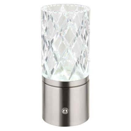 Globo - Dimbaar LED touch tafellampje LED/2,5W/3,7V 2700K/4000K/6500K 1800 mAh USB mat chroom