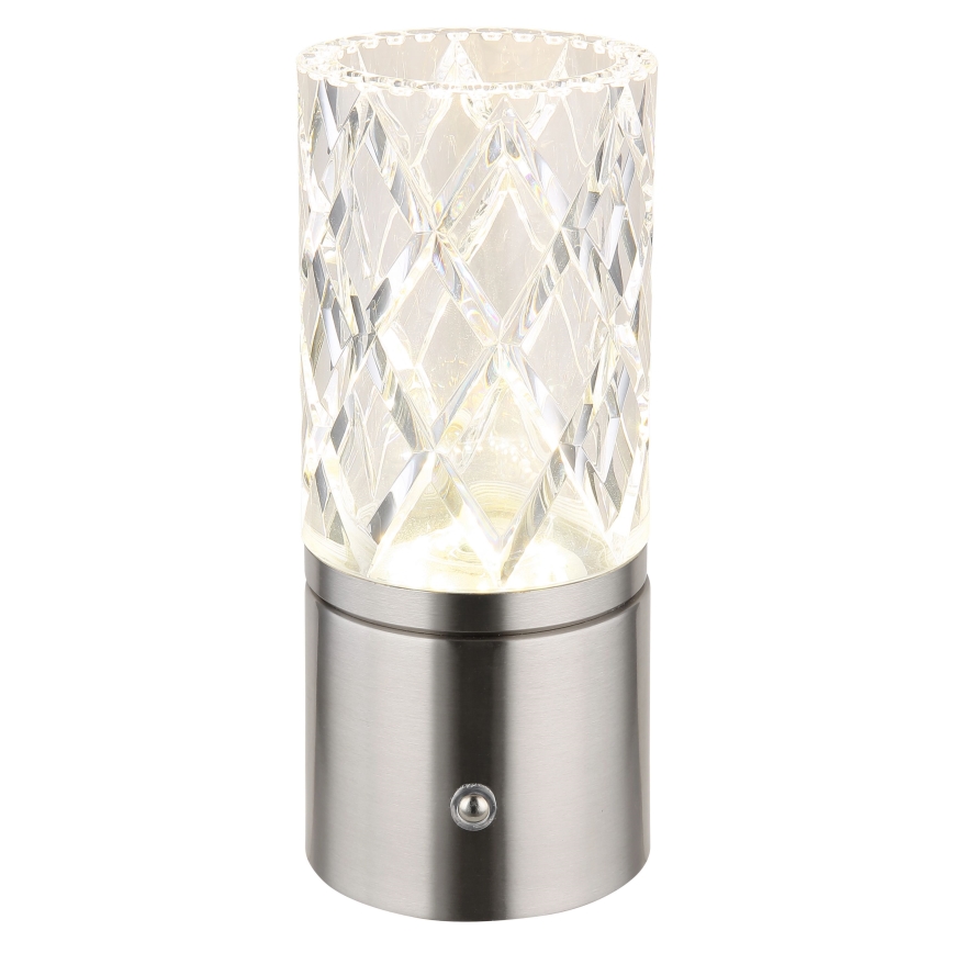 Globo - Dimbaar LED touch tafellampje LED/2,5W/3,7V 2700K/4000K/6500K 1800 mAh USB mat chroom