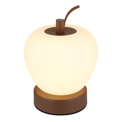 Globo - Dimbaar LED touch tafellampje LED/2W/3,7V 2700K/4000K/6500K 1200 mAh USB bruin
