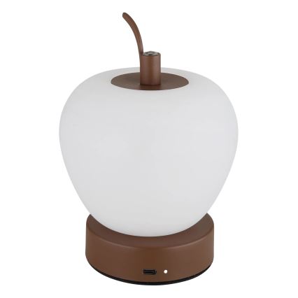 Globo - Dimbaar LED touch tafellampje LED/2W/3,7V 2700K/4000K/6500K 1200 mAh USB bruin