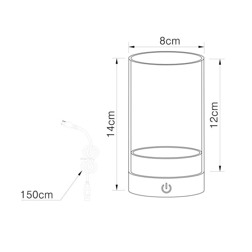 Globo - LED Buiten dimbaar oplaadbaar aanraken tafellamp LED/2W/3,7V 2700/4000/6500K 1200mAh IP44 groen