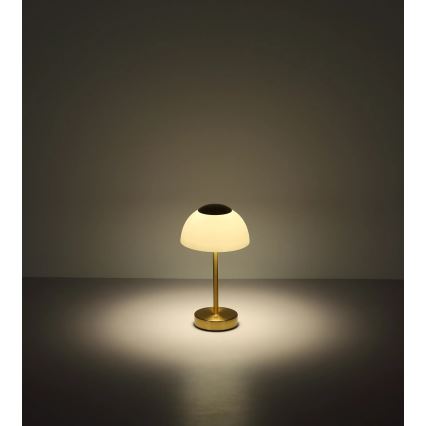 Globo - LED Dimbare oplaadbare tafellamp LED/2,5W/5V 1800mAh 2700K/4000K/6500K messing