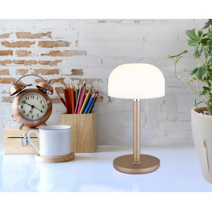 Globo - LED Oplaadbaar tafellamp LED/1,5W/3,7V 3000/4200/6000K 1800mAh bruin