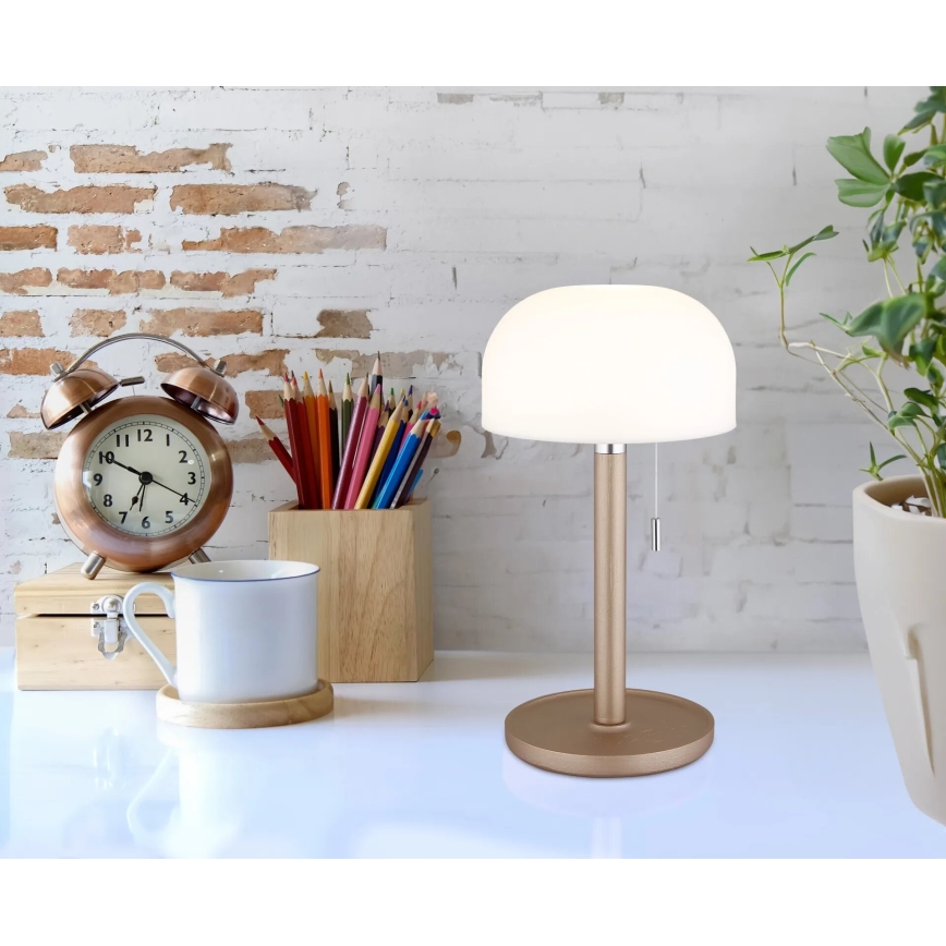 Globo - LED Oplaadbaar tafellamp LED/1,5W/3,7V 3000/4200/6000K 1800mAh bruin
