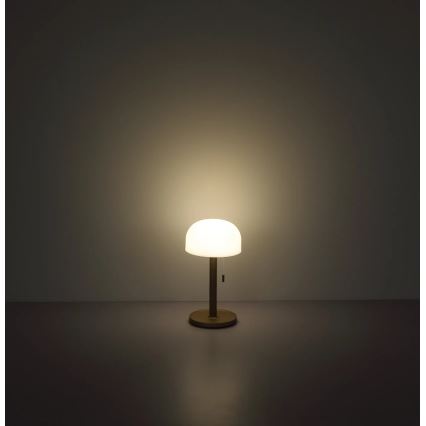 Globo - LED Oplaadbaar tafellamp LED/1,5W/3,7V 3000/4200/6000K 1800mAh bruin