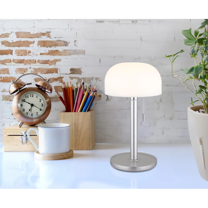 Globo - LED Oplaadbaar tafellamp LED/1,5W/3,7V 3000/4200/6000K 1800mAh zilver
