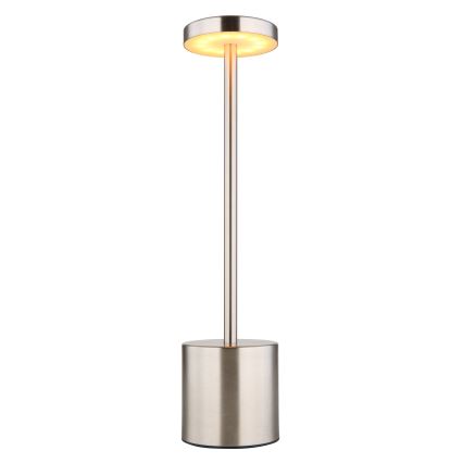 Globo - Dimbaar LED touch tafellampje LED/1,2W/3,7V 2000K/3500K/7000K 1200 mAh USB mat chroom