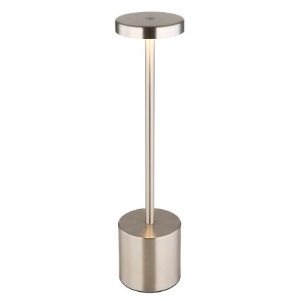 Globo - Dimbaar LED touch tafellampje LED/1,2W/3,7V 2000K/3500K/7000K 1200 mAh USB mat chroom