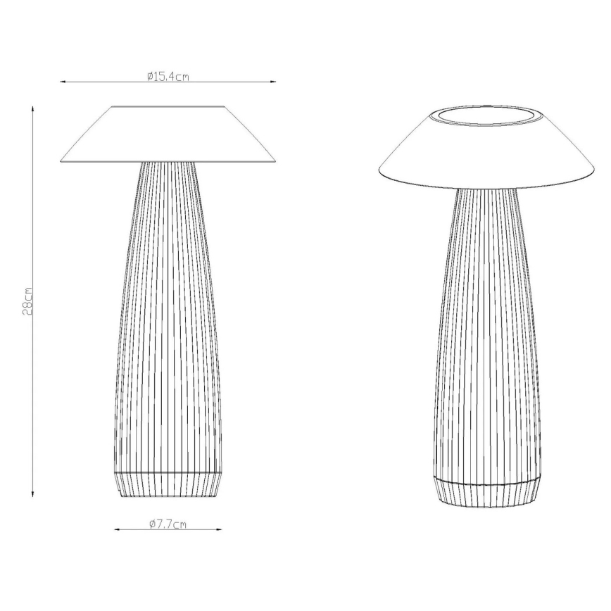 Globo - LED Dimbare oplaadbare touch tafellamp LED/1W/3,7V 3000K 1200mAh wit