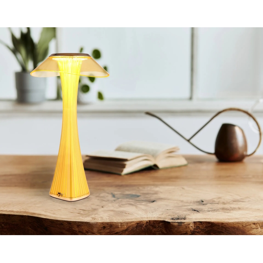 Globo - LED Dimbare oplaadbare tafellamp LED/2,5W/3,7V 1200mAh 2700K/4500K/6500K goud