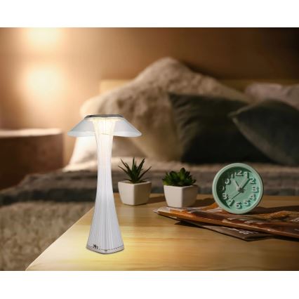 Globo - LED Dimbare oplaadbare tafellamp LED/2,5W/3,7V 1200mAh 2700K/4500K/6500K wit