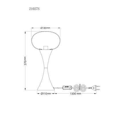 Globo - Tafellamp 1xE14/25W/230V zwart