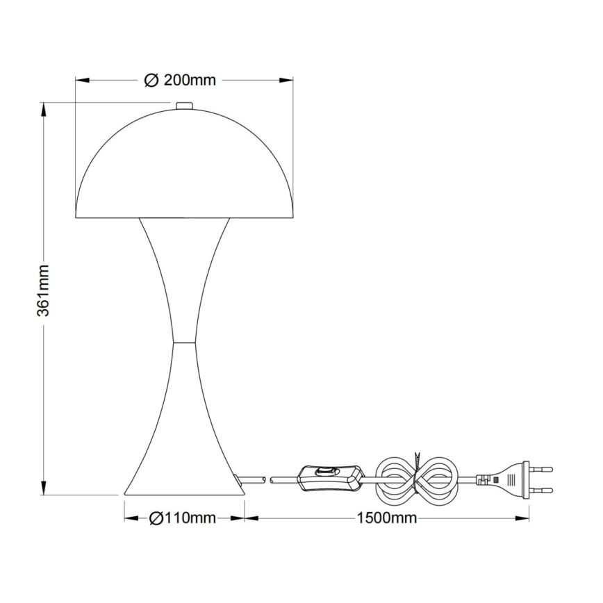 Globo - Tafellamp 1xE27/40W/230V