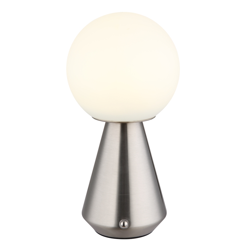 Globo - LED Dimbaar aanraken buitenshuis tafellamp LED/1,5W/5V 3000/4500/6500K 1800 mAh IP41 mat chroom