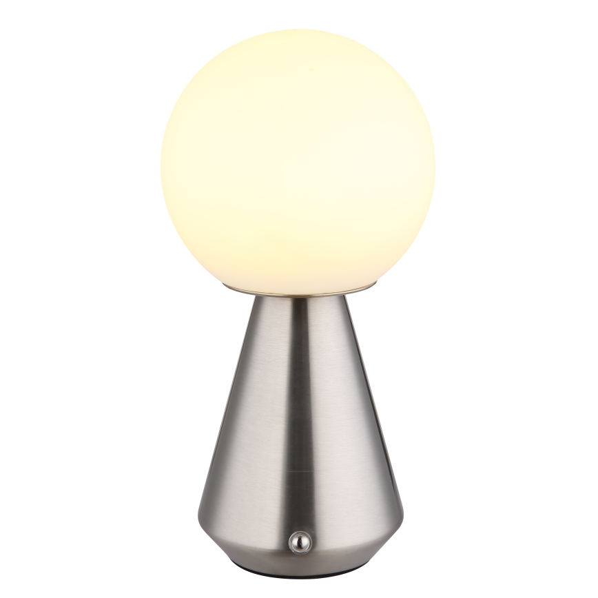 Globo - LED Dimbaar aanraken buitenshuis tafellamp LED/1,5W/5V 3000/4500/6500K 1800 mAh IP41 mat chroom