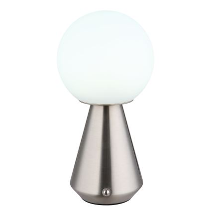 Globo - LED Dimbaar aanraken buitenshuis tafellamp LED/1,5W/5V 3000/4500/6500K 1800 mAh IP41 mat chroom