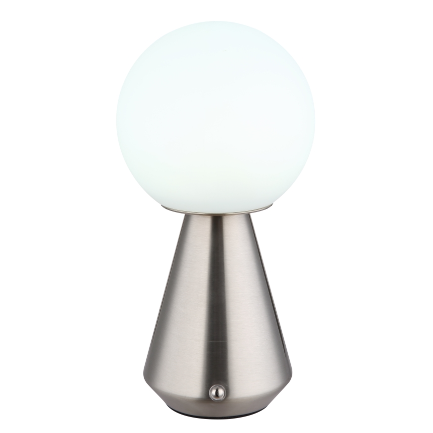 Globo - LED Dimbaar aanraken buitenshuis tafellamp LED/1,5W/5V 3000/4500/6500K 1800 mAh IP41 mat chroom