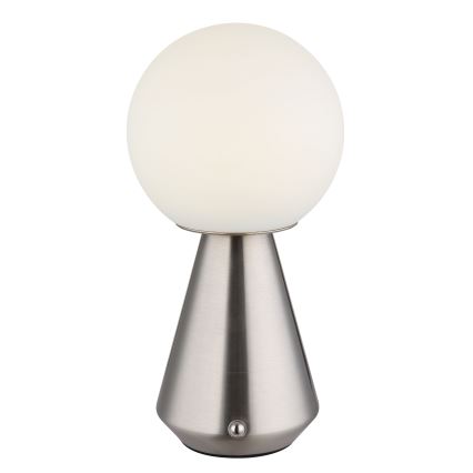 Globo - LED Dimbaar aanraken buitenshuis tafellamp LED/1,5W/5V 3000/4500/6500K 1800 mAh IP41 mat chroom
