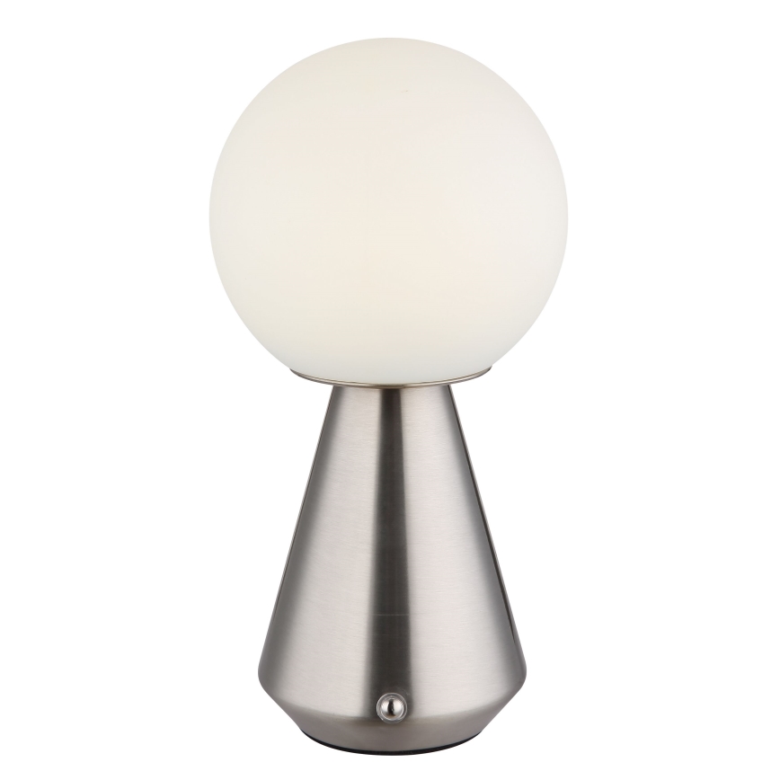 Globo - LED Dimbaar aanraken buitenshuis tafellamp LED/1,5W/5V 3000/4500/6500K 1800 mAh IP41 mat chroom