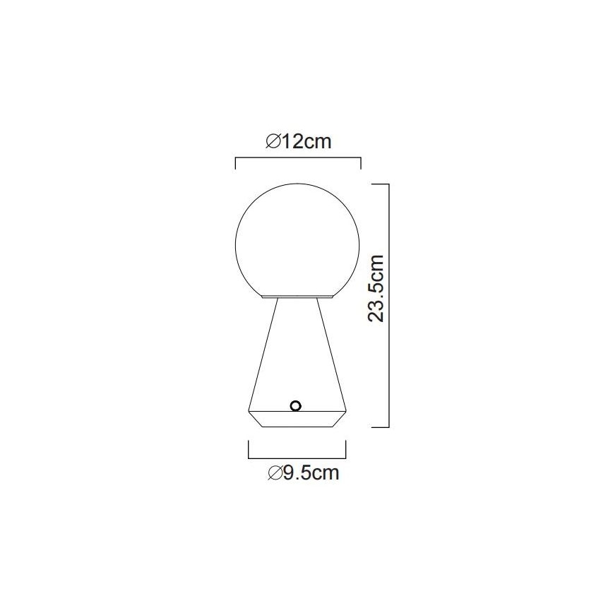 Globo - LED Dimbaar aanraken buitenshuis tafellamp LED/1,5W/5V 3000/4500/6500K 1800 mAh IP41 wit