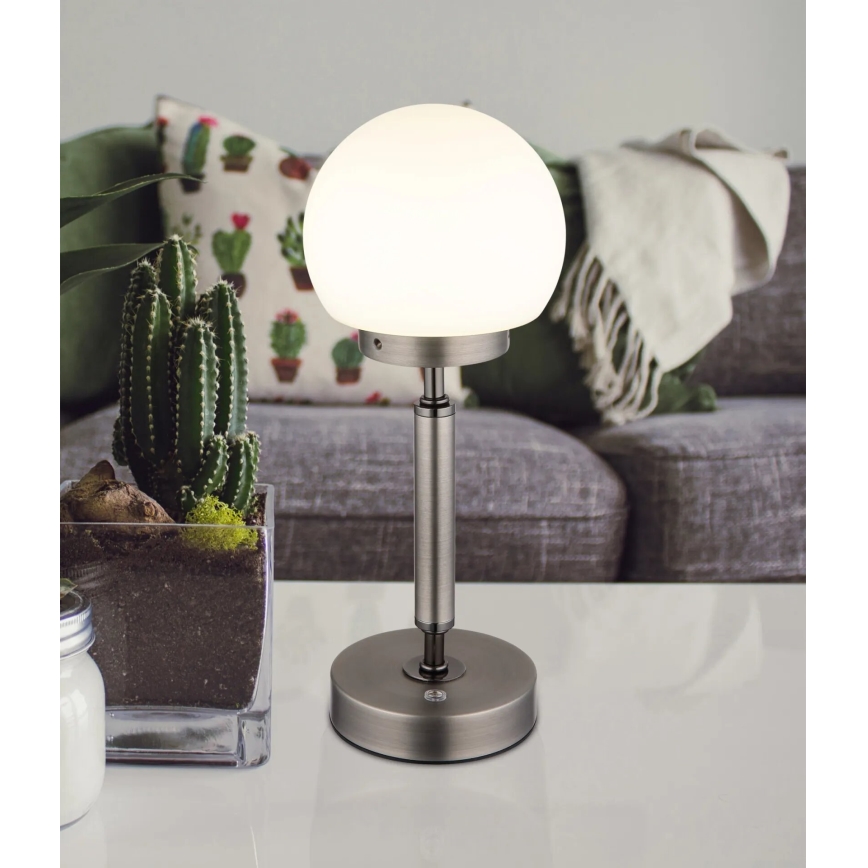Globo - LED Dimbare oplaadbare touch tafellamp LED/2,5W/5V 1800mAh 2700/4000/6500K antraciet