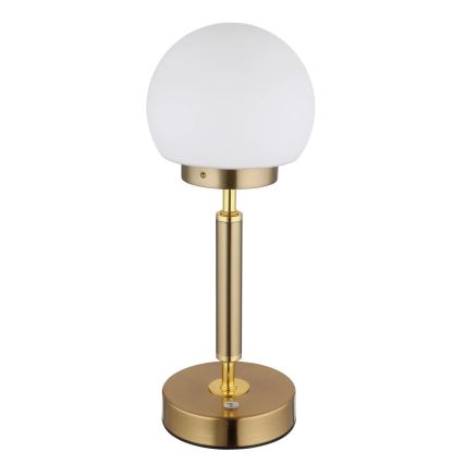 Globo - LED Dimbare oplaadbare touch tafellamp LED/2,5W/5V 1800mAh 2700/4000/6500K messing
