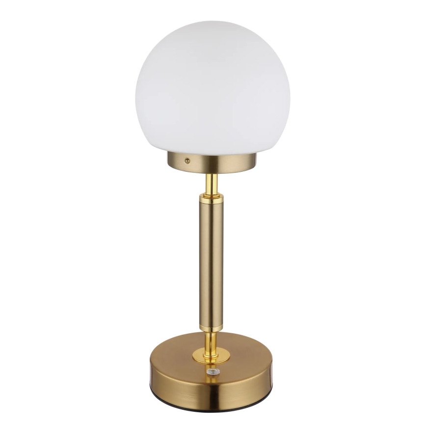 Globo - LED Dimbare oplaadbare touch tafellamp LED/2,5W/5V 1800mAh 2700/4000/6500K messing