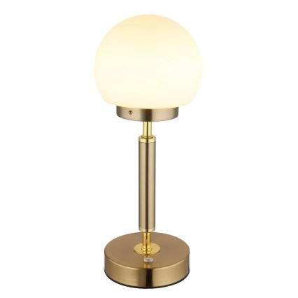 Globo - LED Dimbare oplaadbare touch tafellamp LED/2,5W/5V 1800mAh 2700/4000/6500K messing