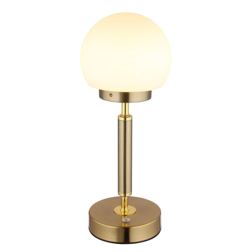 Globo - LED Dimbare oplaadbare touch tafellamp LED/2,5W/5V 1800mAh 2700/4000/6500K messing