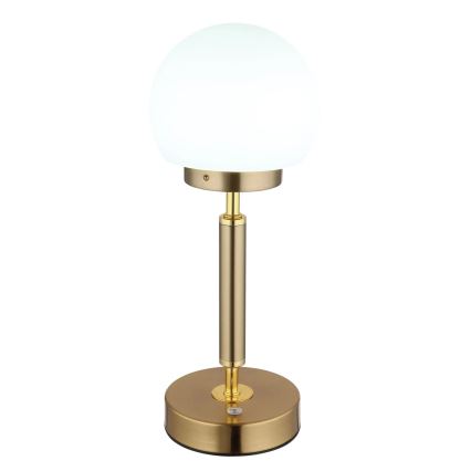 Globo - LED Dimbare oplaadbare touch tafellamp LED/2,5W/5V 1800mAh 2700/4000/6500K messing