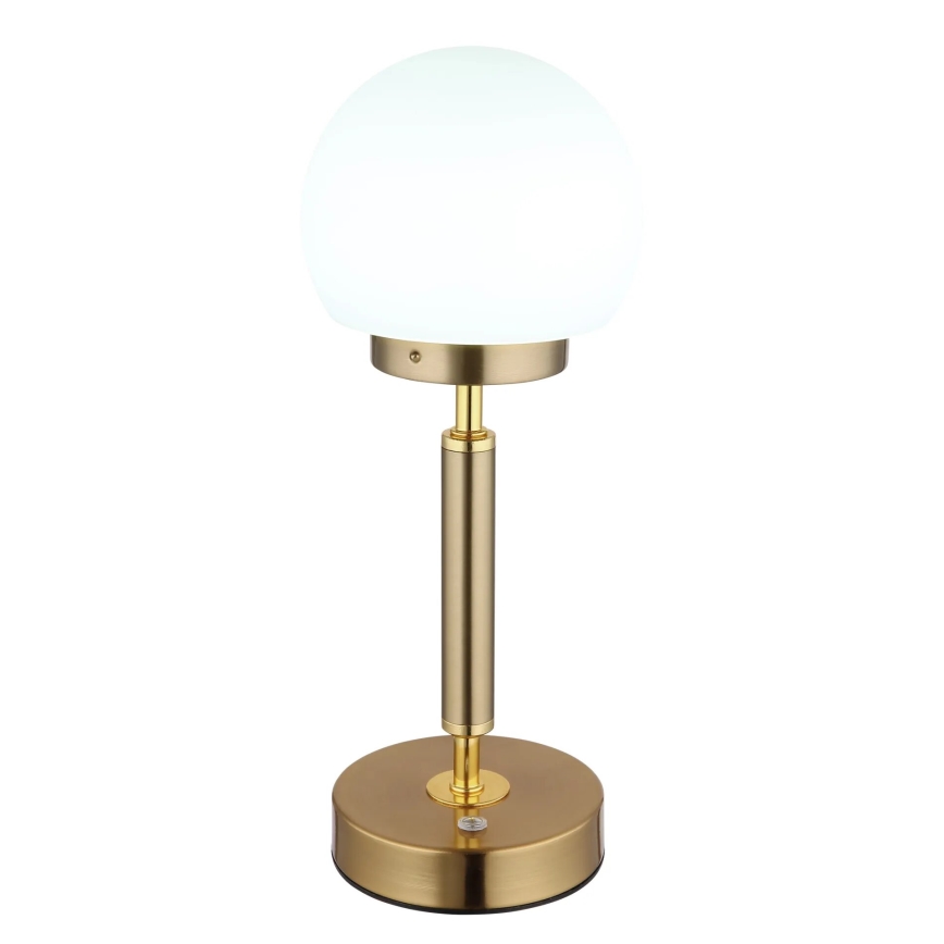 Globo - LED Dimbare oplaadbare touch tafellamp LED/2,5W/5V 1800mAh 2700/4000/6500K messing