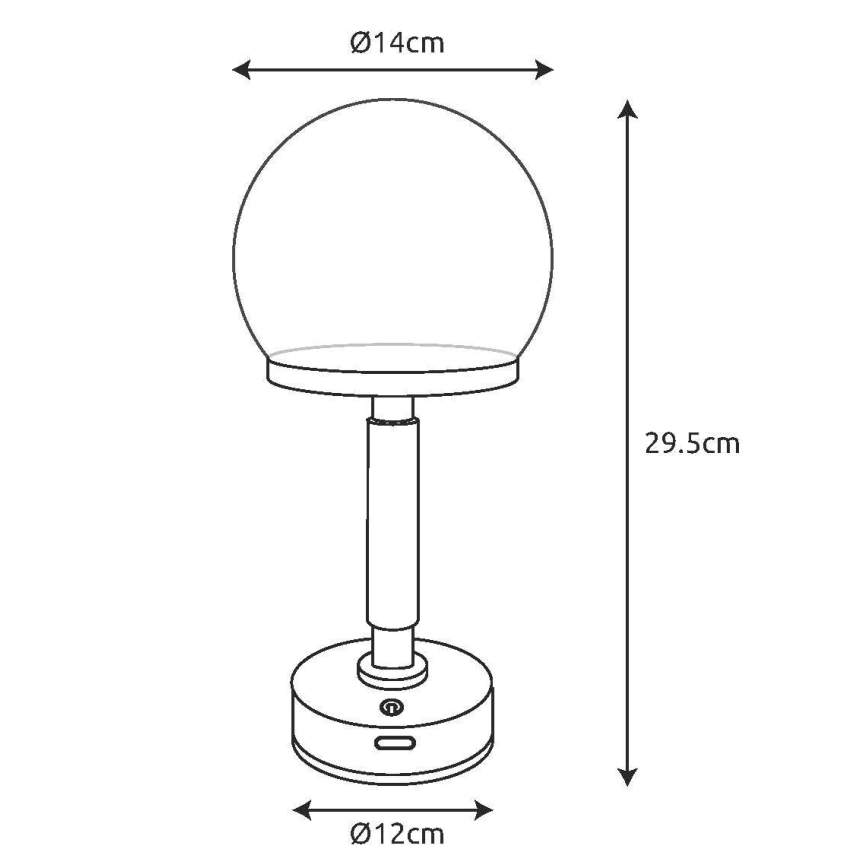 Globo - LED Dimbare oplaadbare touch tafellamp LED/2,5W/5V 1800mAh 2800K groen