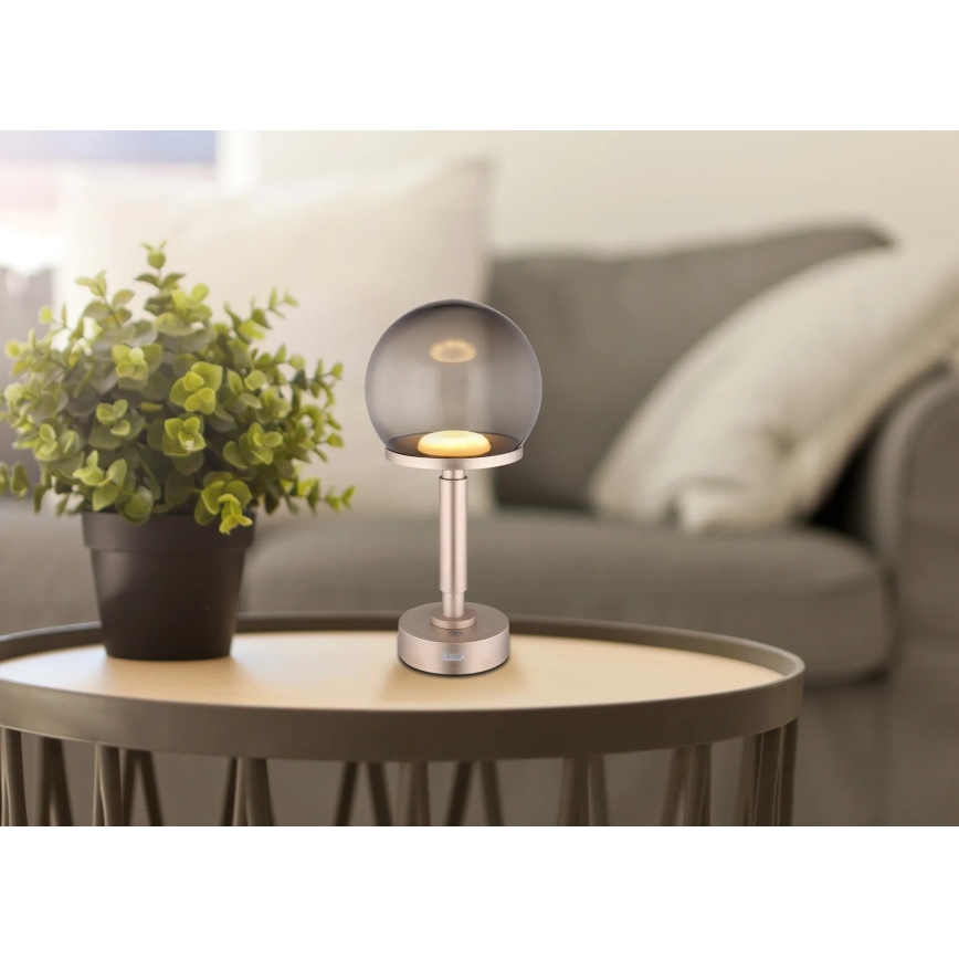 Globo - LED Dimbare oplaadbare touch tafellamp LED/2,5W/5V 1800mAh 2700/4000/6500K Roségoud