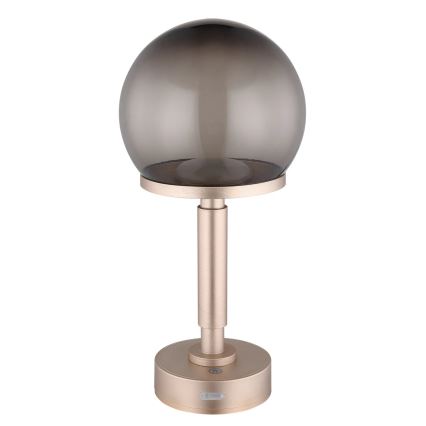 Globo - LED Dimbare oplaadbare touch tafellamp LED/2,5W/5V 1800mAh 2700/4000/6500K Roségoud