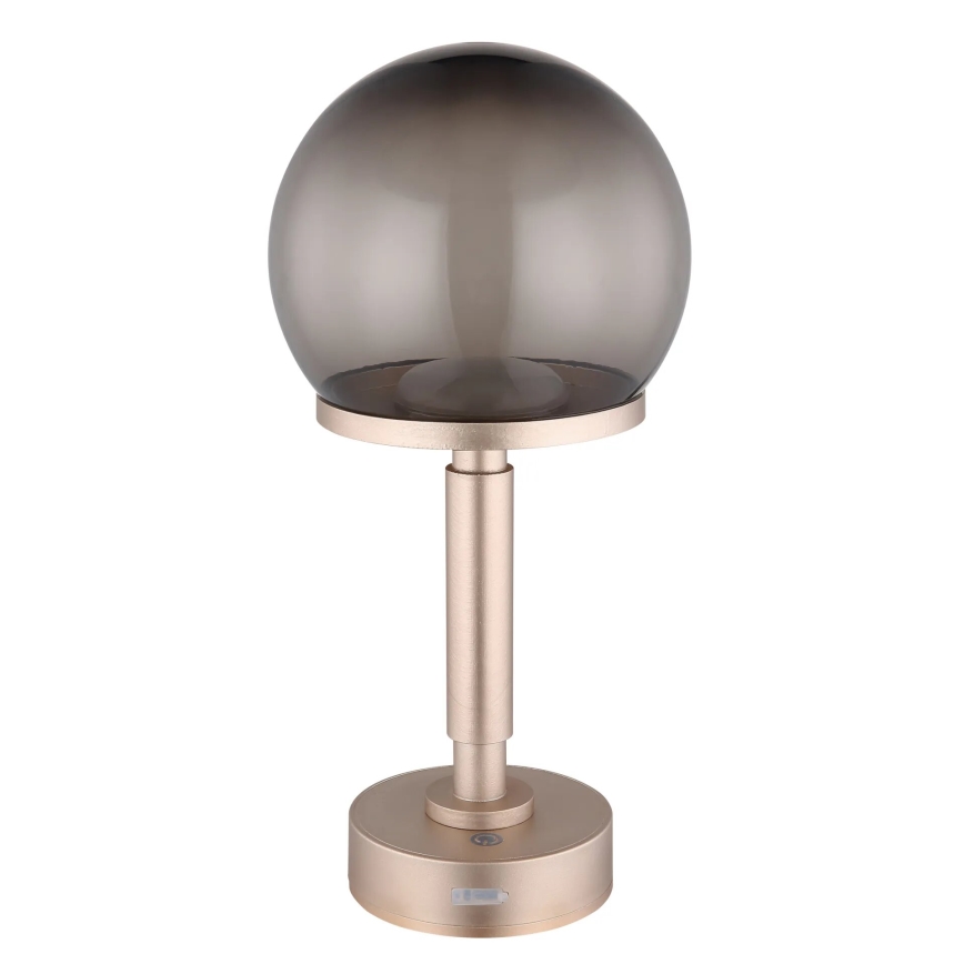 Globo - LED Dimbare oplaadbare touch tafellamp LED/2,5W/5V 1800mAh 2700/4000/6500K Roségoud
