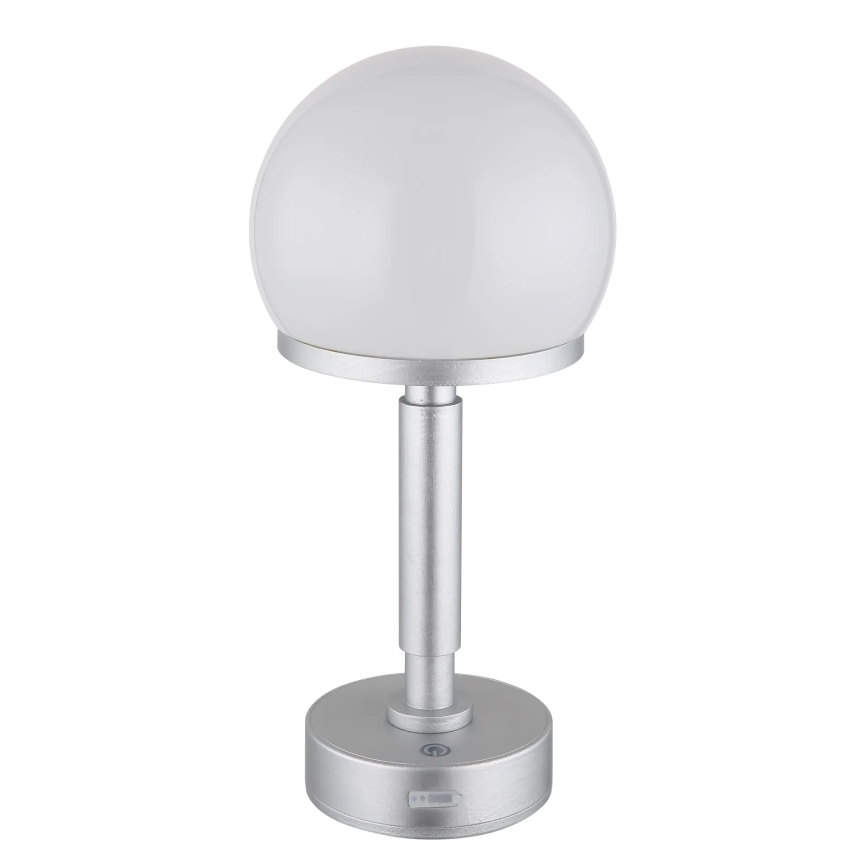 Globo - LED Dimbare oplaadbare touch tafellamp LED/2,5W/5V 1800mAh 2800K zilver