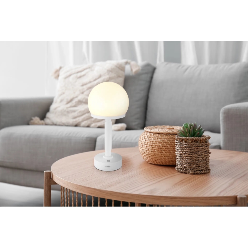 Globo - LED Dimbare oplaadbare touch tafellamp LED/2,5W/5V 1800mAh 2800K wit