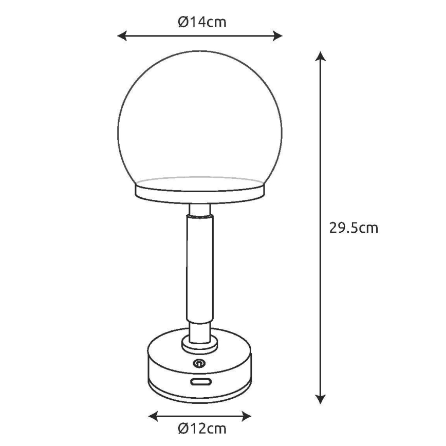 Globo - LED Dimbare oplaadbare touch tafellamp LED/2,5W/5V 1800mAh 2800K wit